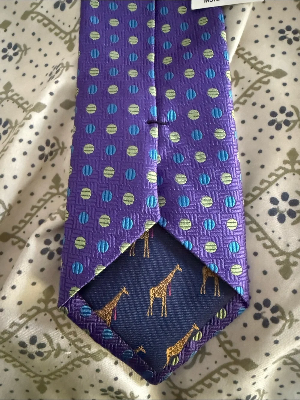 NWT Ted Baker London Purple Silk Polka Dot Tie - Picture 4 of 6